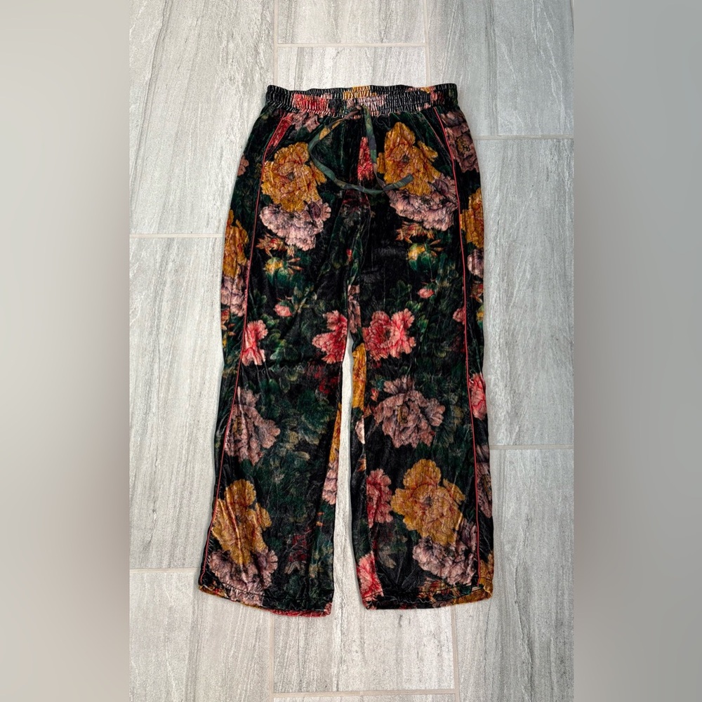 Johnny Was Multicolor Velvet Pants